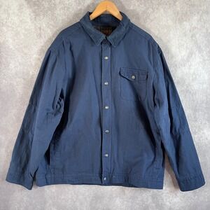 Alesbury Lined Arlo Work Jacket Men XXL Navy Blue Flannel Plaid Utility Coat NEW